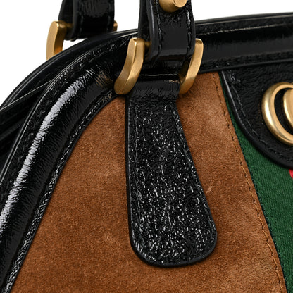 Gucci Suede Ophidia Medium Re(Belle) Top Handle Bag Nocciola Black 10 of 15