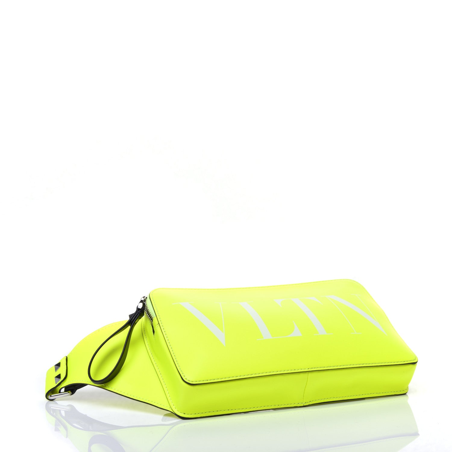 Valentino Garavani Calfskin VLTN Belt Bag Fluo Yellow 4 of 9