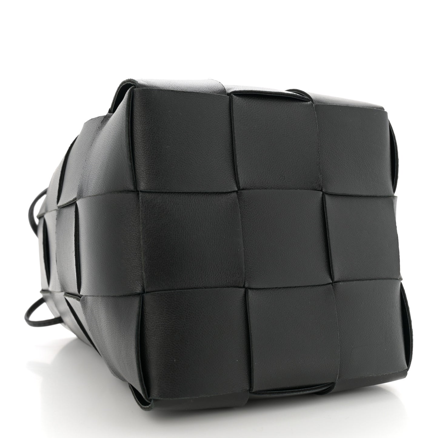 Nappa Maxi Intrecciato Cassette Bucket Bag Black
