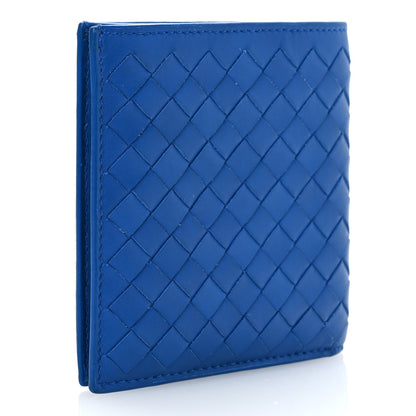 Bottega Veneta Nappa Intrecciato Bi-Fold Wallet Blue 2 of 9