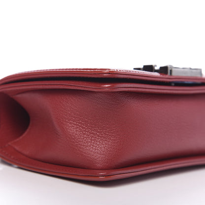 Chanel Goatskin Quilted Patent Small Duo Boy Flap Red 8 of 10