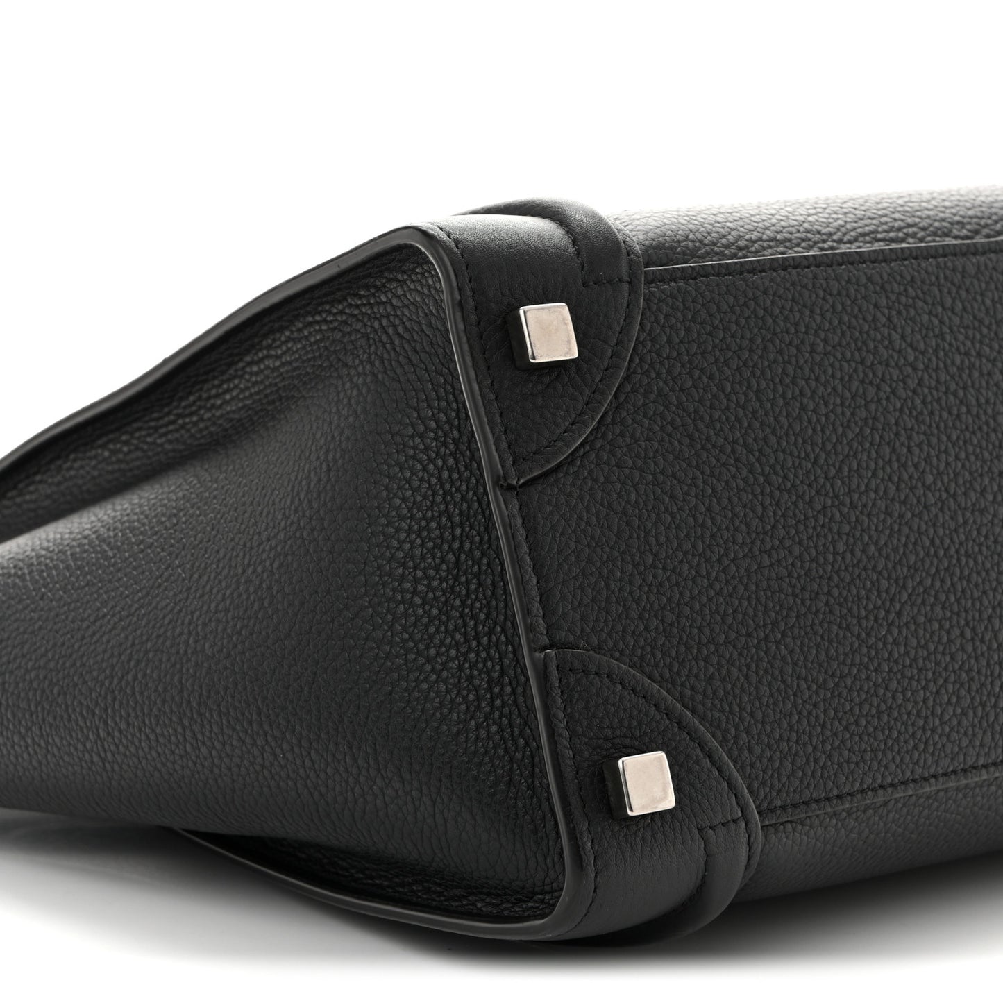 Drummed Calfskin Micro Luggage Black