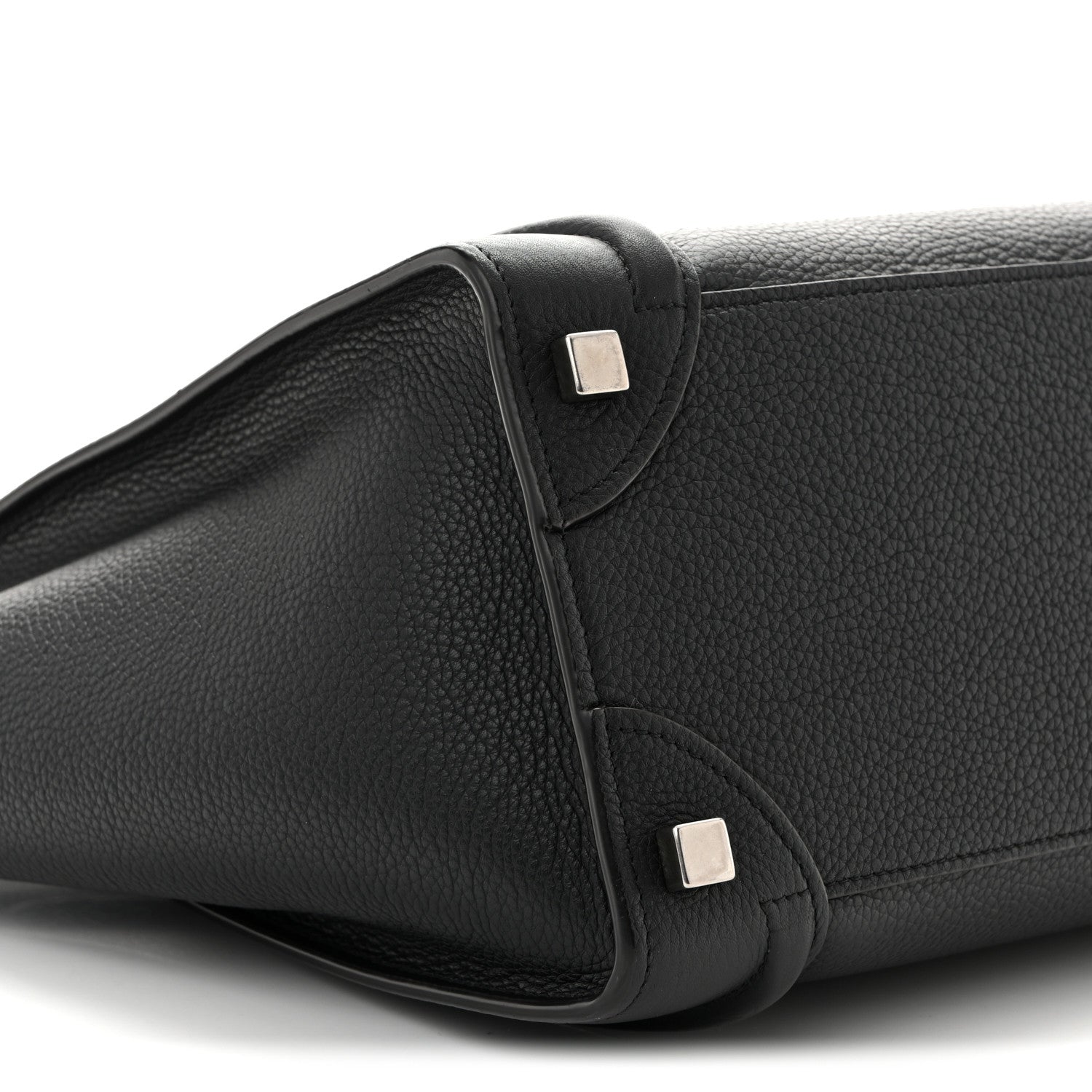 Celine Drummed Calfskin Micro Luggage Black 9 of 10
