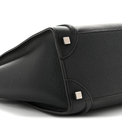Celine Drummed Calfskin Micro Luggage Black 9 of 10