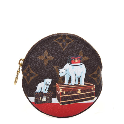 Louis Vuitton Monogram 2017 Christmas Animation Round Coin Purse 1 of 11