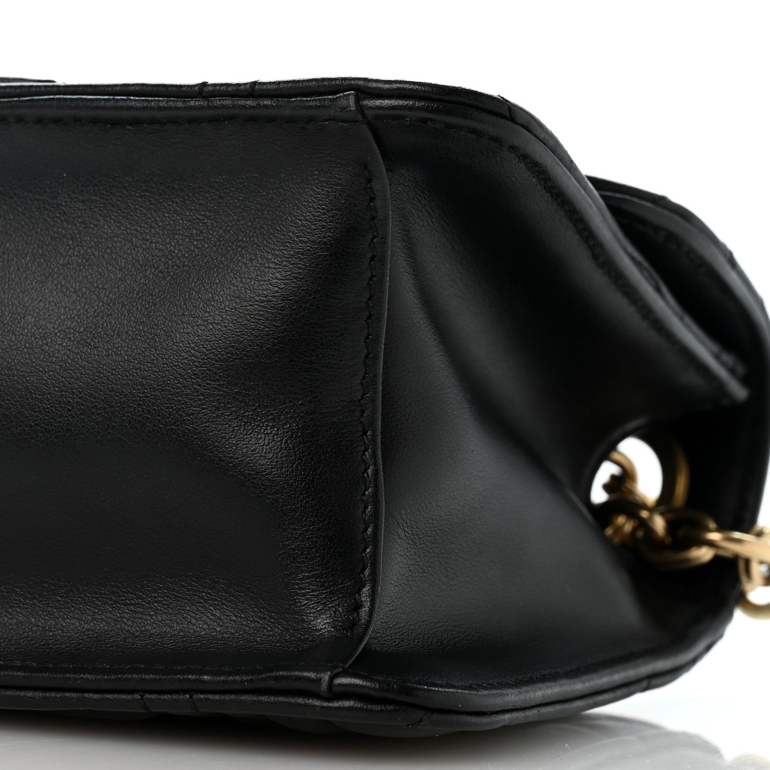 Salvatore Ferragamo Calfskin Quilted Gancini Flap Bag Black 9 of 11