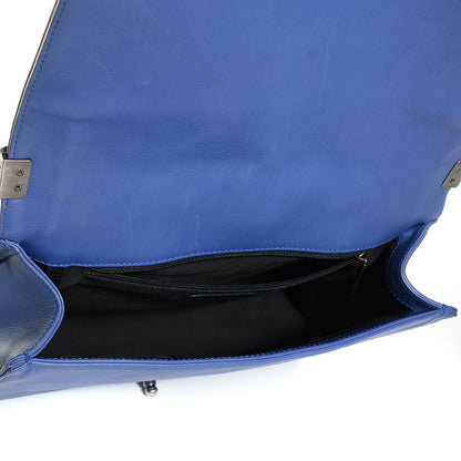 Chanel Calfskin Quilted Large Boy Flap Dark Blue 5 of 8