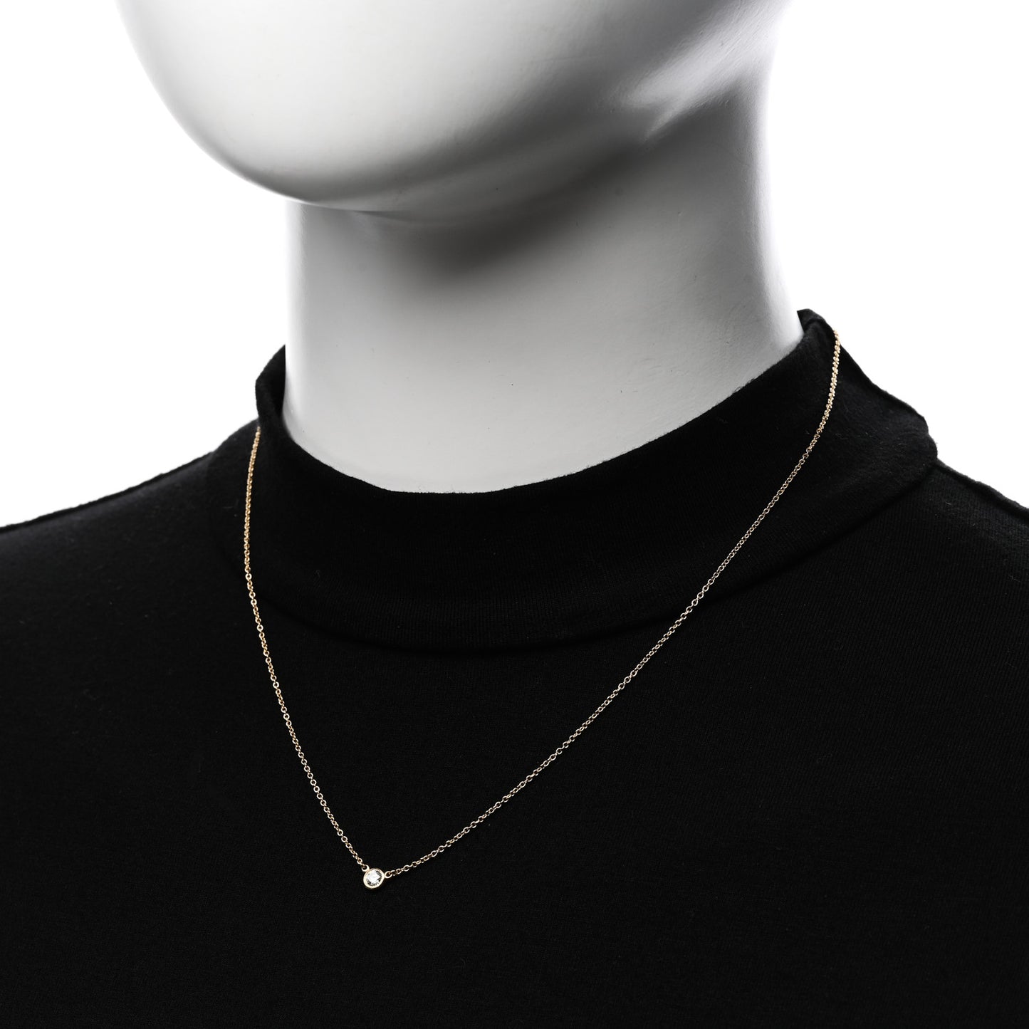 18K Yellow Gold Diamond .12ct Elsa Peretti Diamonds by the Yard Pendant Necklace