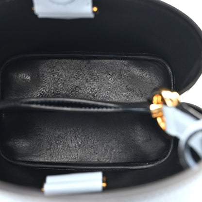 Prada Saffiano Cuir Calfskin Small Panier Bucket Bag Astrale Black 5 of 11