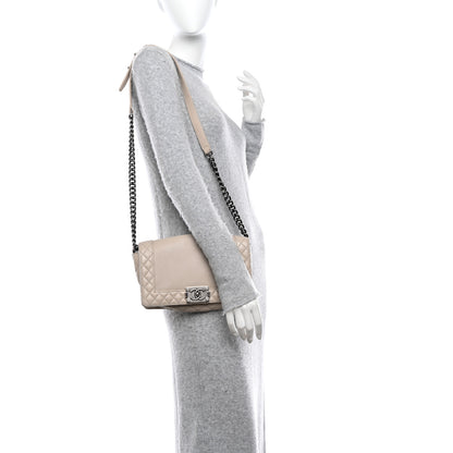 Chanel Calfskin Medium Boy Reverso Flap Beige 2 of 10