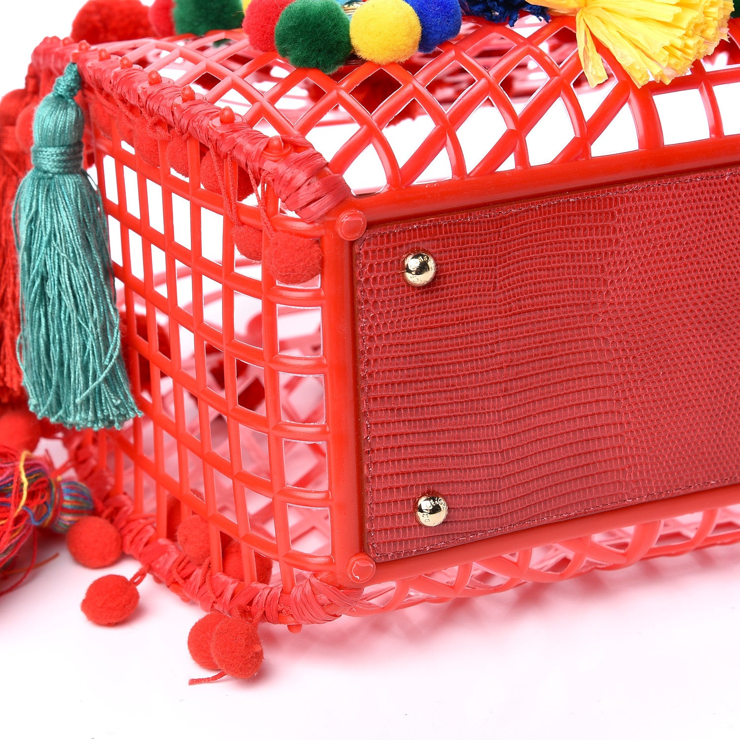 Dolce & Gabbana PVC Cage Market Tote Red 8 of 9