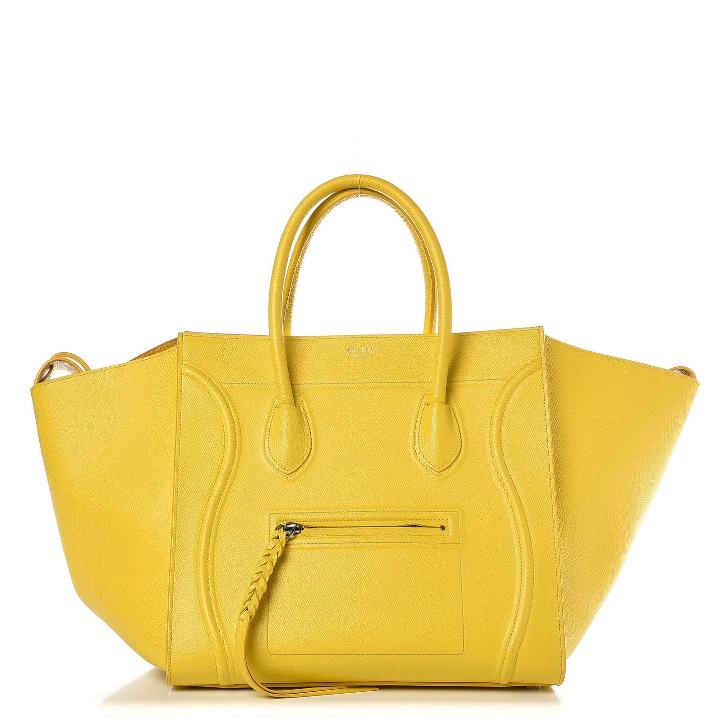 Grained Calfskin Medium Phantom Luggage Yellow