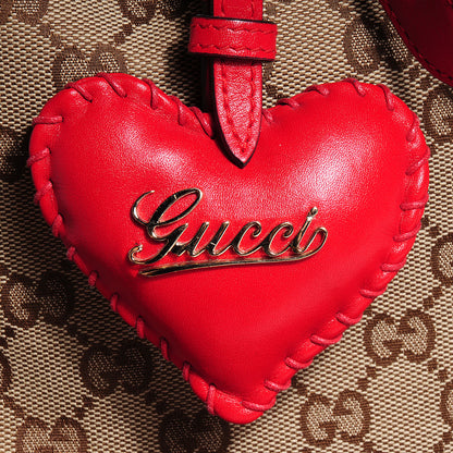 Gucci Monogram Medium Valentine Top Handle Bag Red 10 of 10