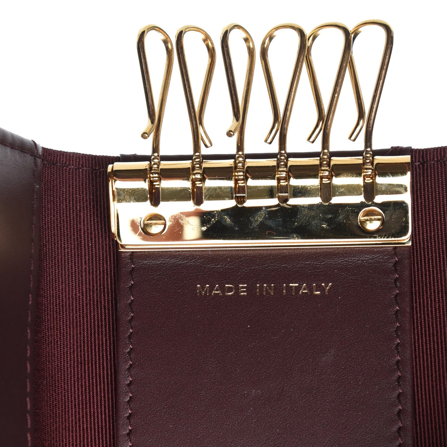 Caviar Quilted 6 Key Holder Black