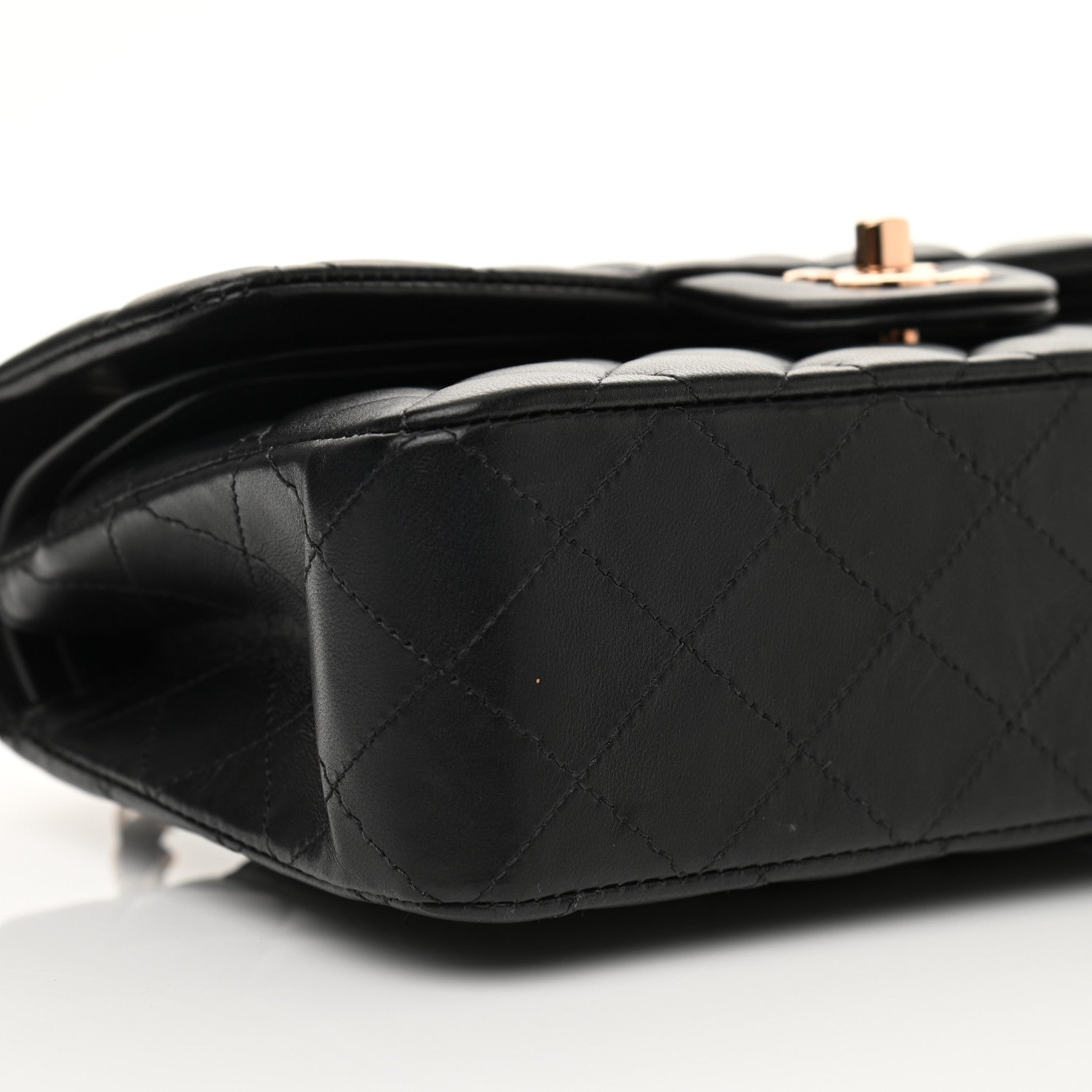 Chanel Lambskin Quilted Small Double Flap Black 10 of 14