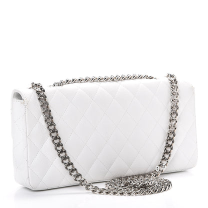 Chanel Caviar Quilted East West Flap Bijoux Chain White 2 of 10