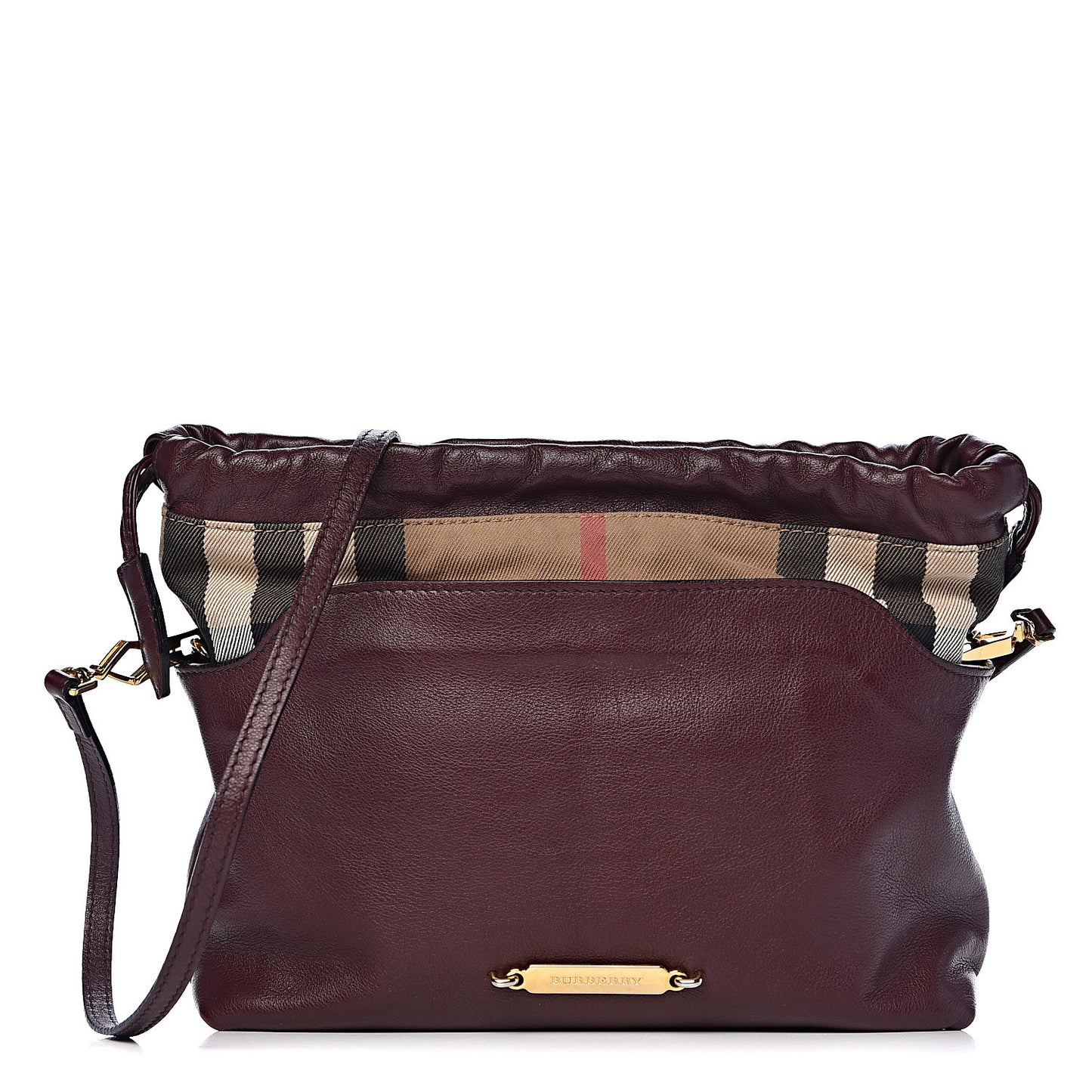Calfskin House Check Little Crush Deep Claret