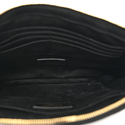 Saint Laurent Calfskin Matelasse Monogram Cassandre Tablet Pouch Black 5 of 6