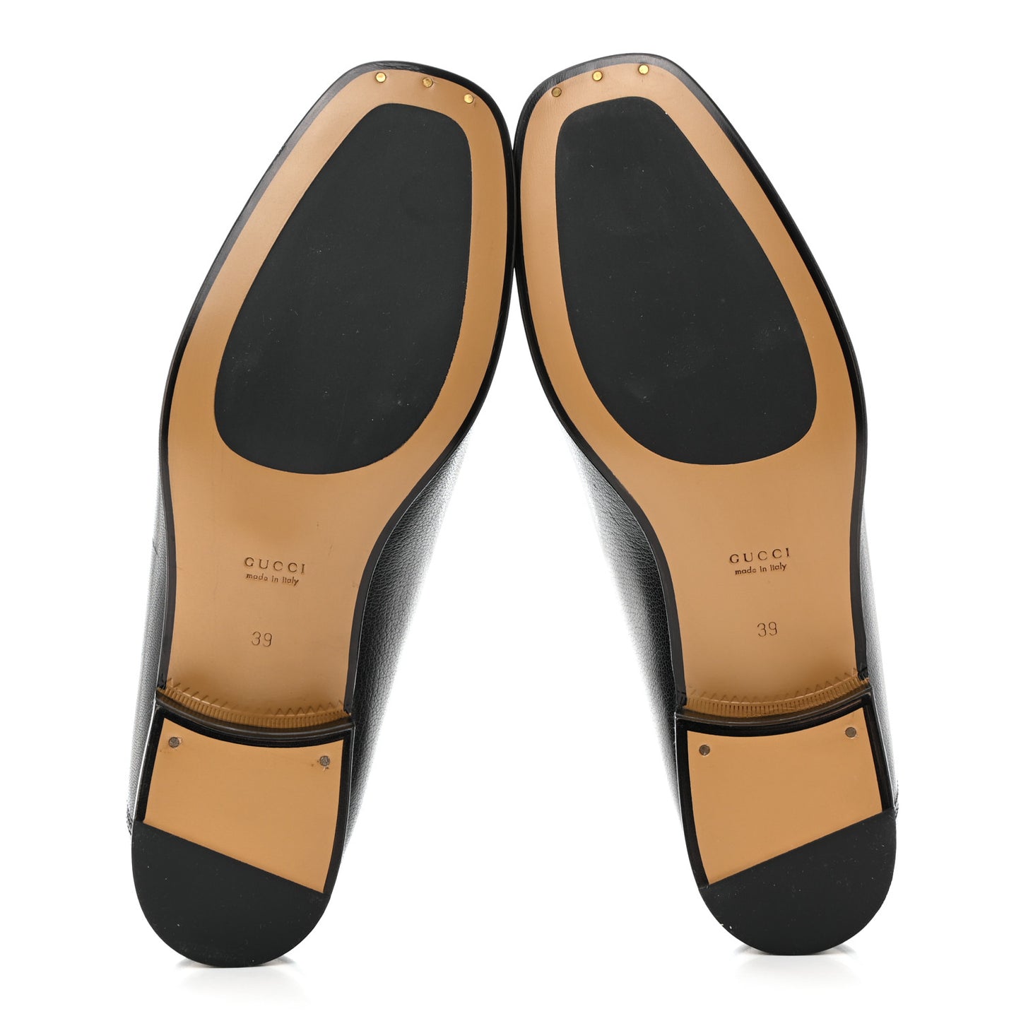 Goatskin Womens Horsebit Mid-Heel Loafers 39 Black