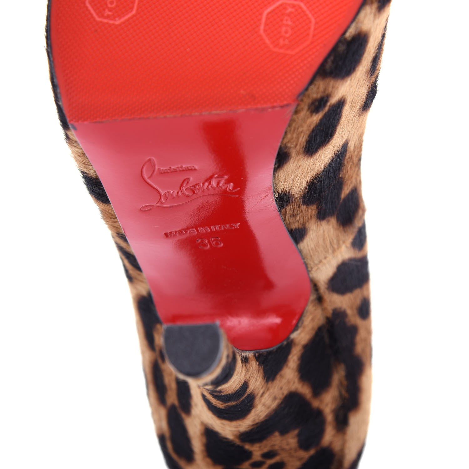 Christian Louboutin Calf Hair Leopard Print Maryl 120 Pumps 36 9 of 9