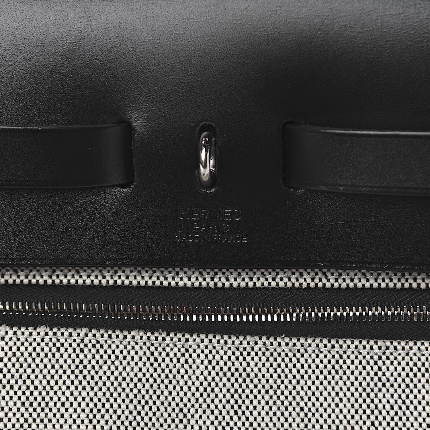 Hermes Toile H Berline Vache Hunter Herbag Zip PM 31 Black Ecru 7 of 18
