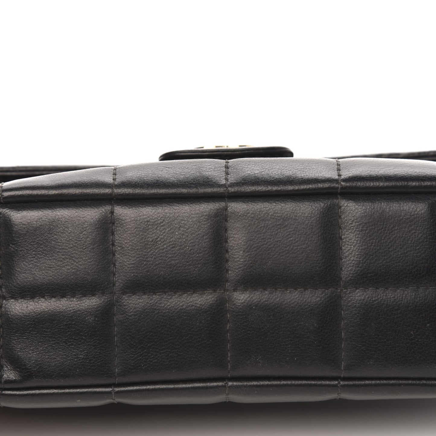 Lambskin Quilted Mini Chocolate Bar Flap Black