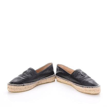 Chanel Lambskin CC Cap Toe Espadrilles 39 Black 5 of 11