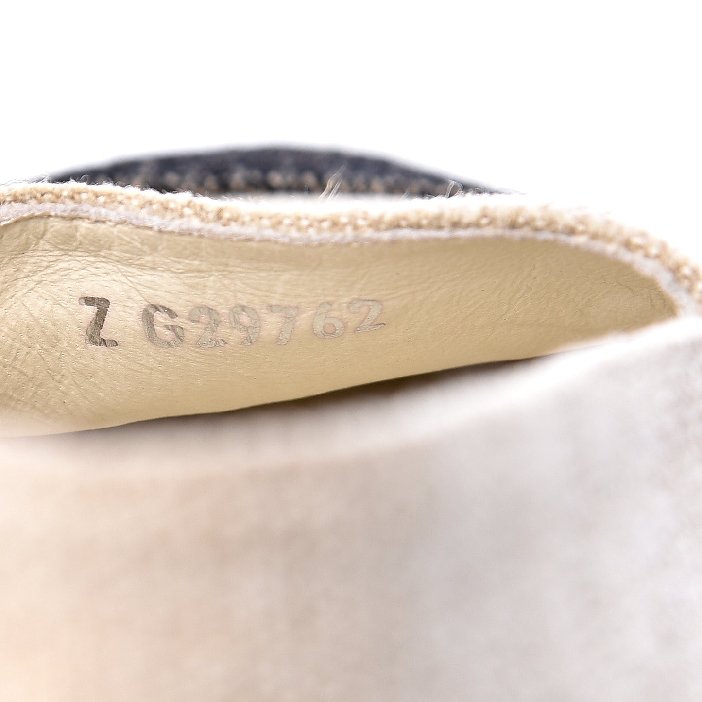 Linen Sequin CC Espadrilles 37 Beige Black