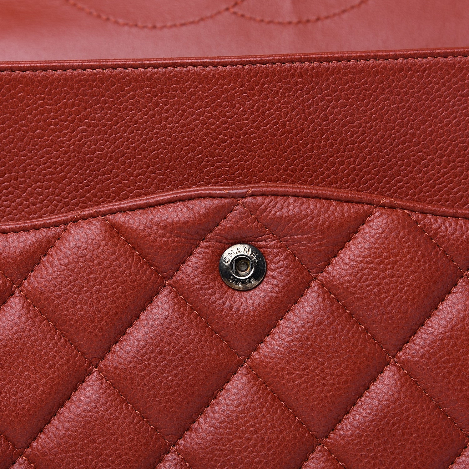 Chanel Caviar Quilted Maxi Double Flap Dark Orange 15 of 15