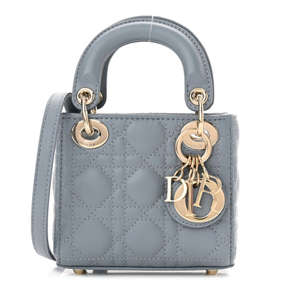 Christian Dior Lambskin Cannage Micro Lady Dior Cloud Blue 1 of 11