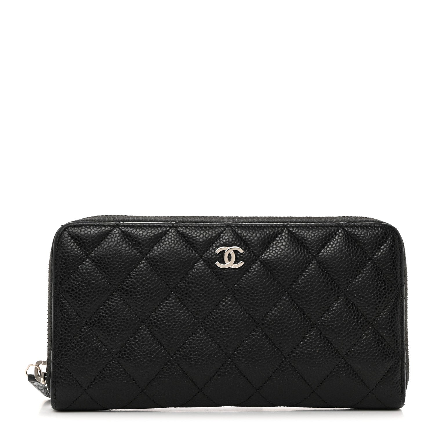 Chanel Caviar Quilted Large Gusset Zip Around Wallet Black 1 of 9