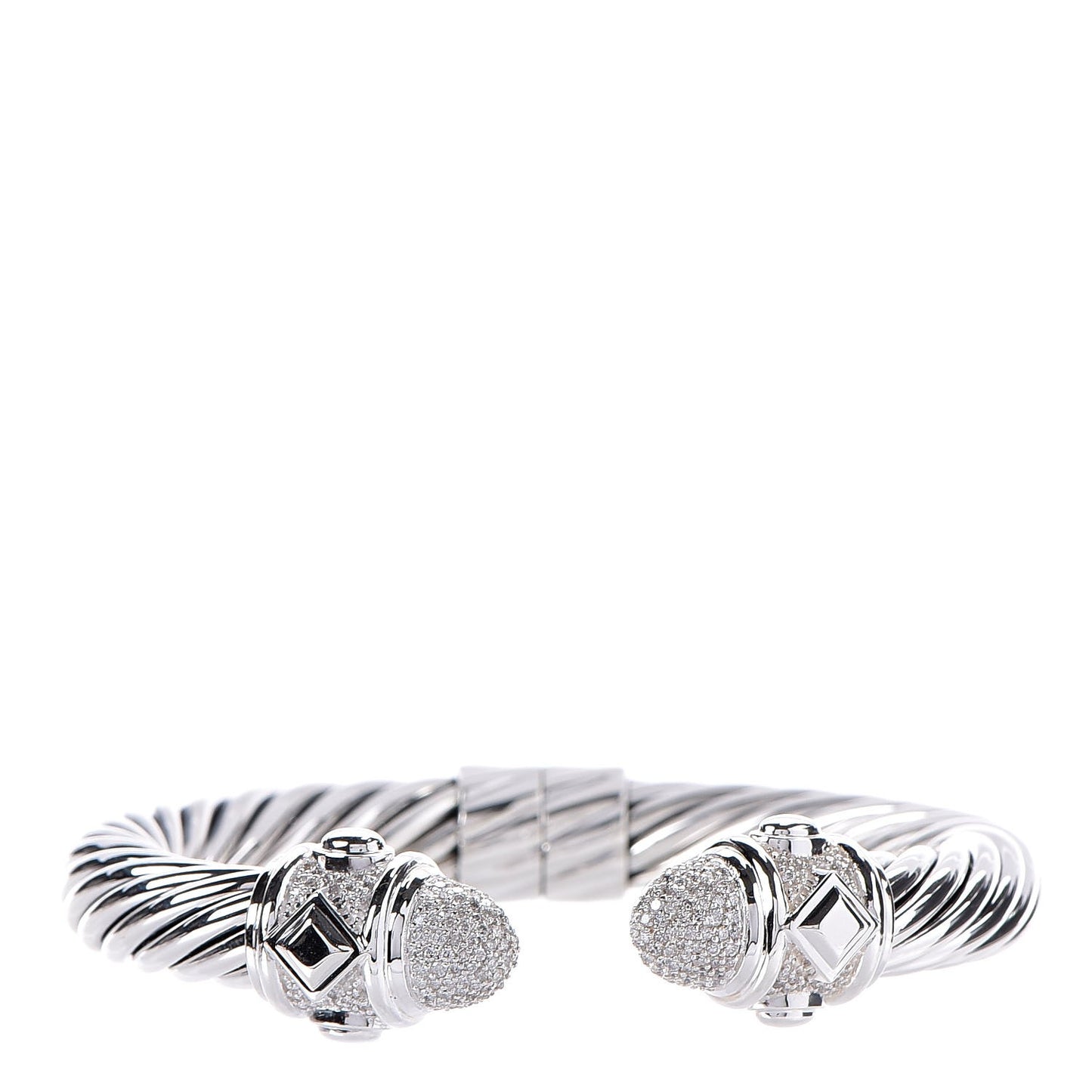 Sterling Silver Diamond 10mm Renaissance Bracelet