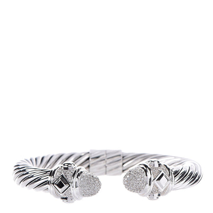 David Yurman Sterling Silver Diamond 10mm Renaissance Bracelet 1 of 6