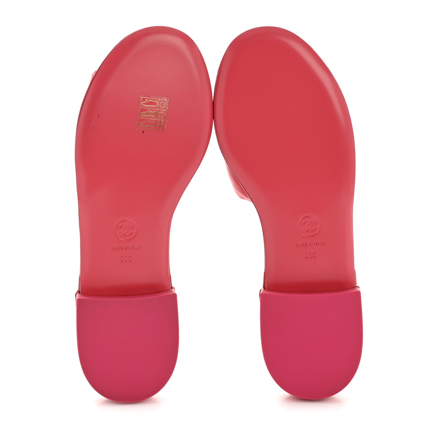 Lambskin CC Braided Mules 39 Red Pink