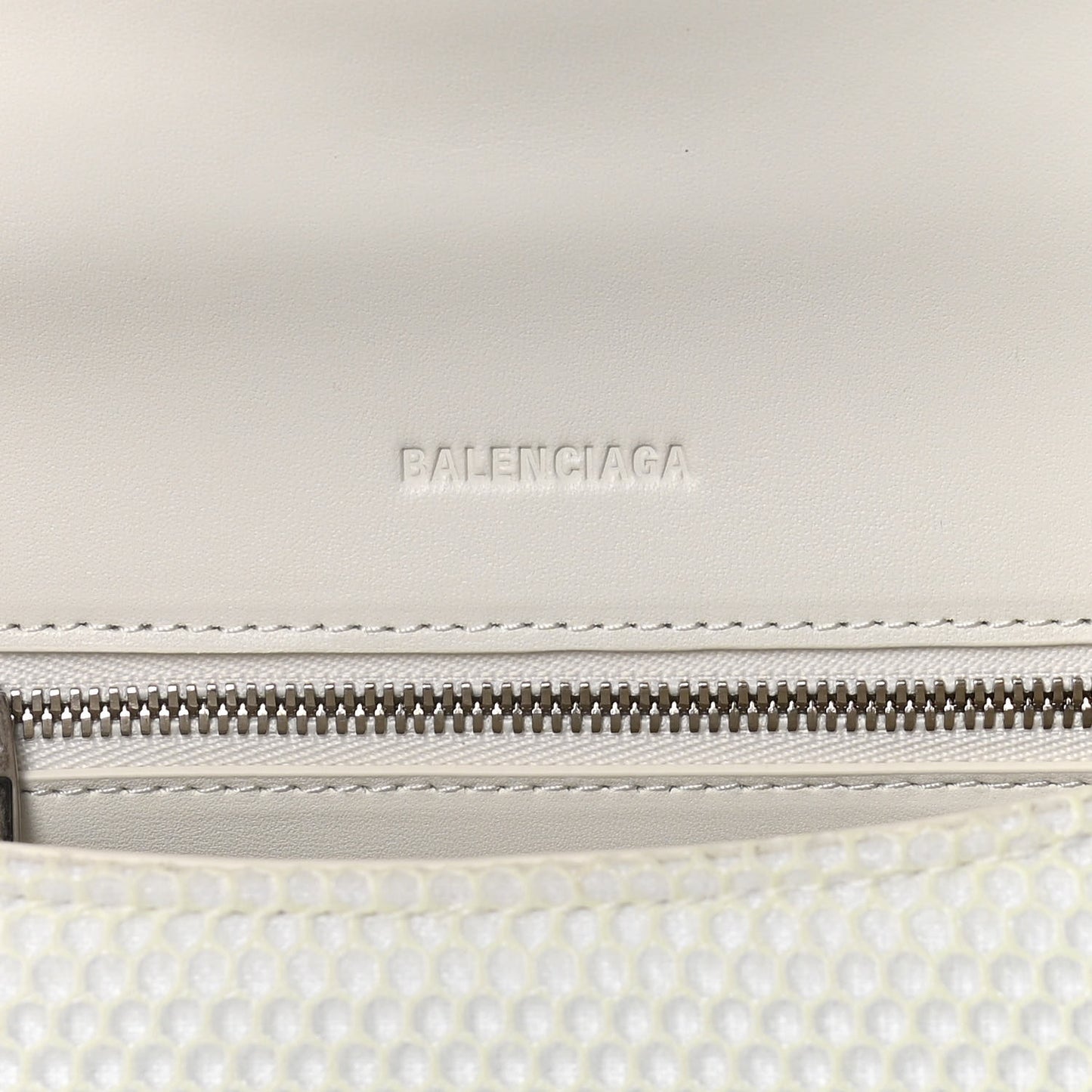 Faux Calfskin Fabric Glow In The Dark Small Sneakerhead Top Handle Bag White