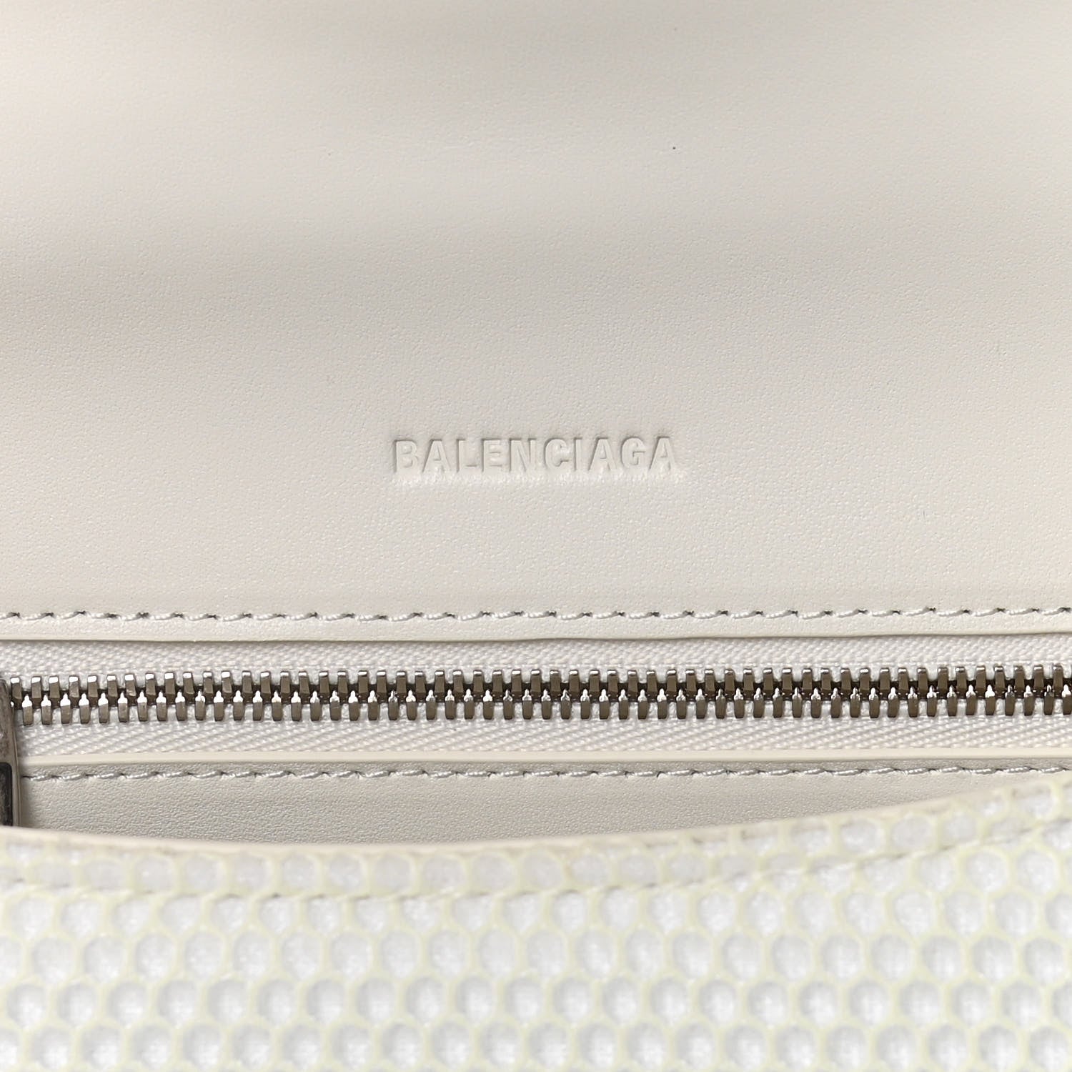 Balenciaga Faux Calfskin Fabric Glow In The Dark Small Sneakerhead Top Handle Bag White 5 of 9