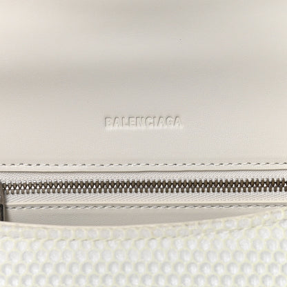 Balenciaga Faux Calfskin Fabric Glow In The Dark Small Sneakerhead Top Handle Bag White 5 of 9