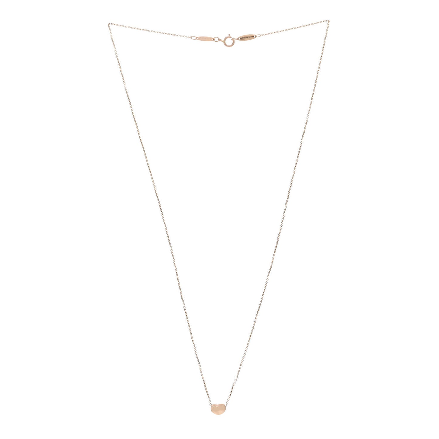 18K Rose Gold 6.5mm Elsa Peretti Bean Pendant Necklace
