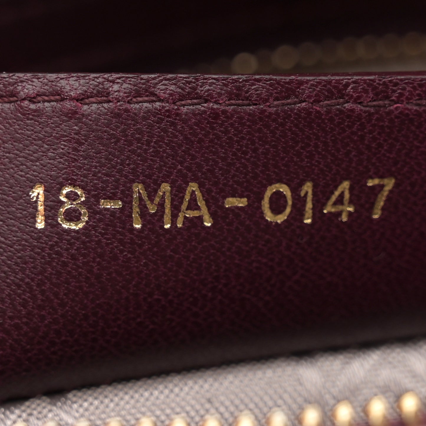 Lambskin Cannage Medium Lady Dior Burgundy