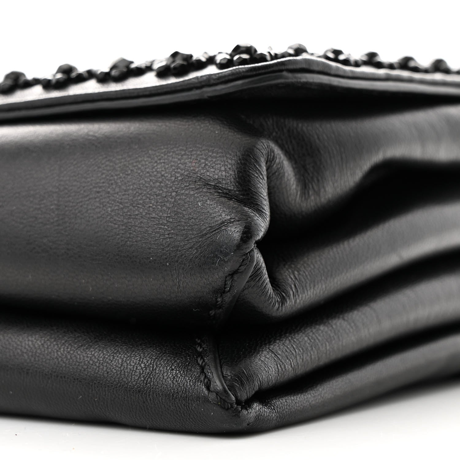 Valentino Garavani Lambskin Beaded Embroidery Medium Girello Flap Black 11 of 11