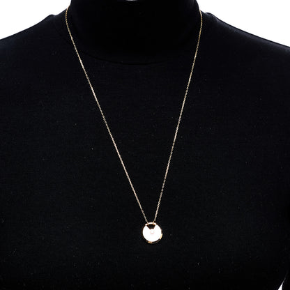 Cartier 18K Yellow Gold Diamond Mother of Pearl SM Amulette de Cartier Pendant Necklace 2 of 4