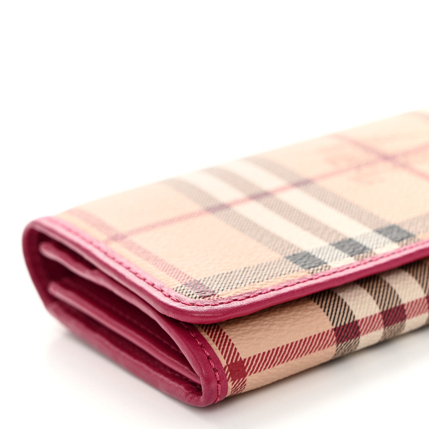 Haymarket Check Continental Wallet Bright Rhubarb Pink