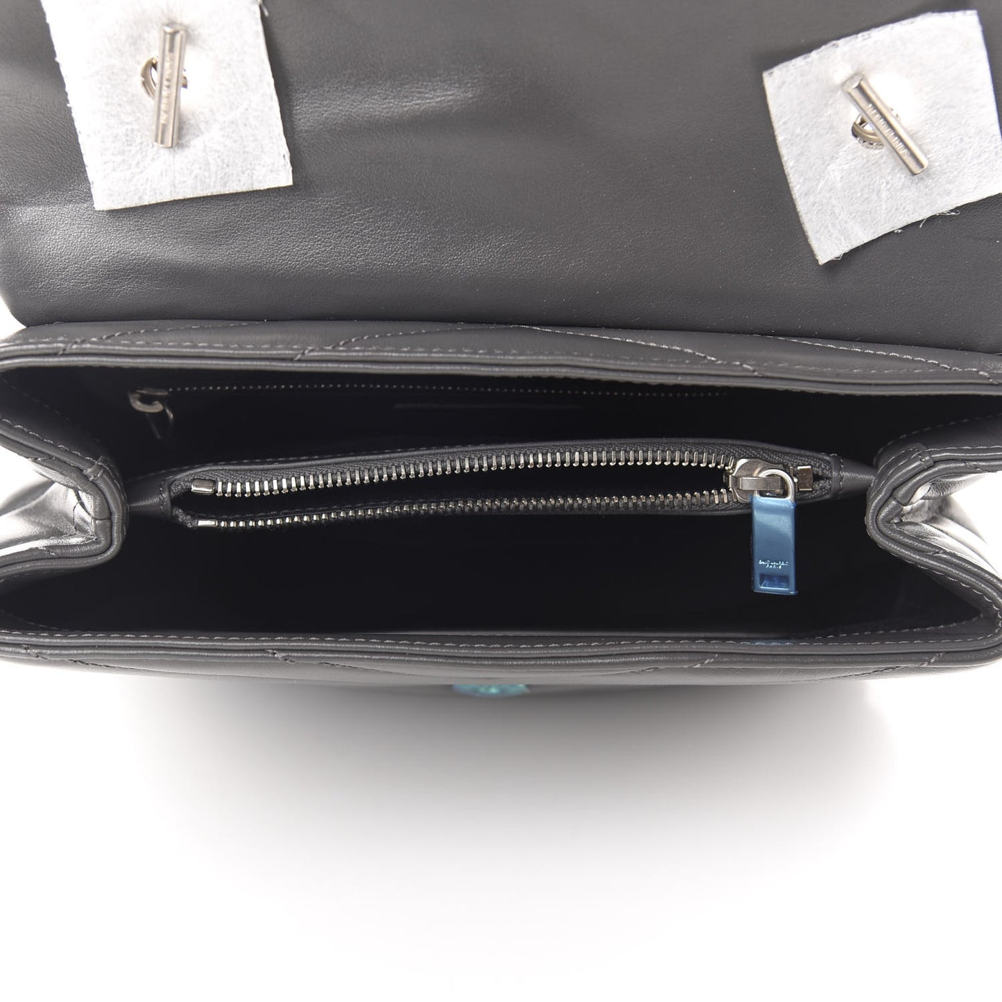 Calfskin Y Quilted Monogram Medium Loulou Chain Satchel Storm