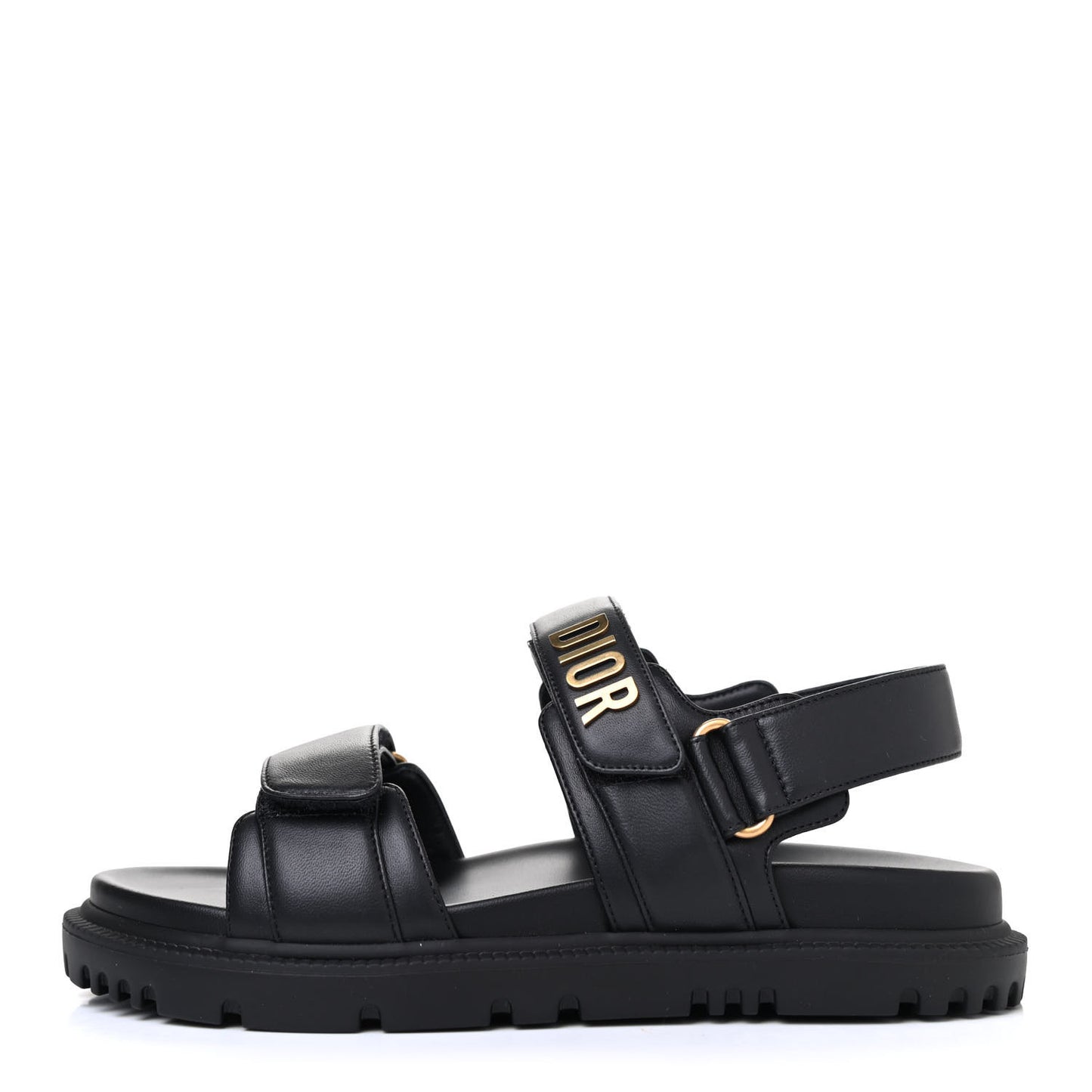 Lambskin Dioract 10mm Sandals 36.5 Black