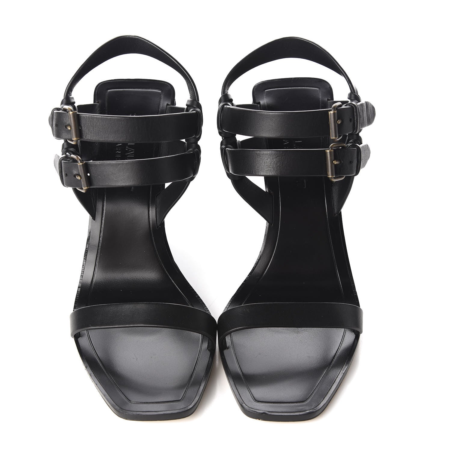 Saint Laurent Calfskin Espadrille Wedges 38 Black 5 of 10