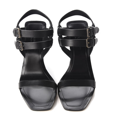 Saint Laurent Calfskin Espadrille Wedges 38 Black 5 of 10