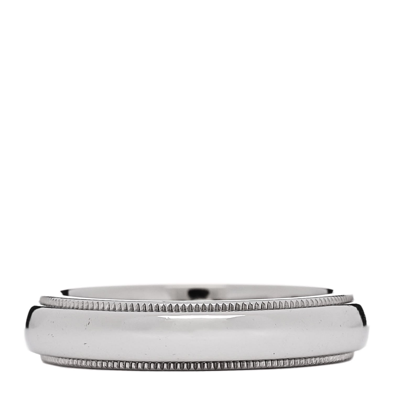Tiffany Platinum 4mm Together Milgrain Wedding Band Ring  50 5.5 3 of 4