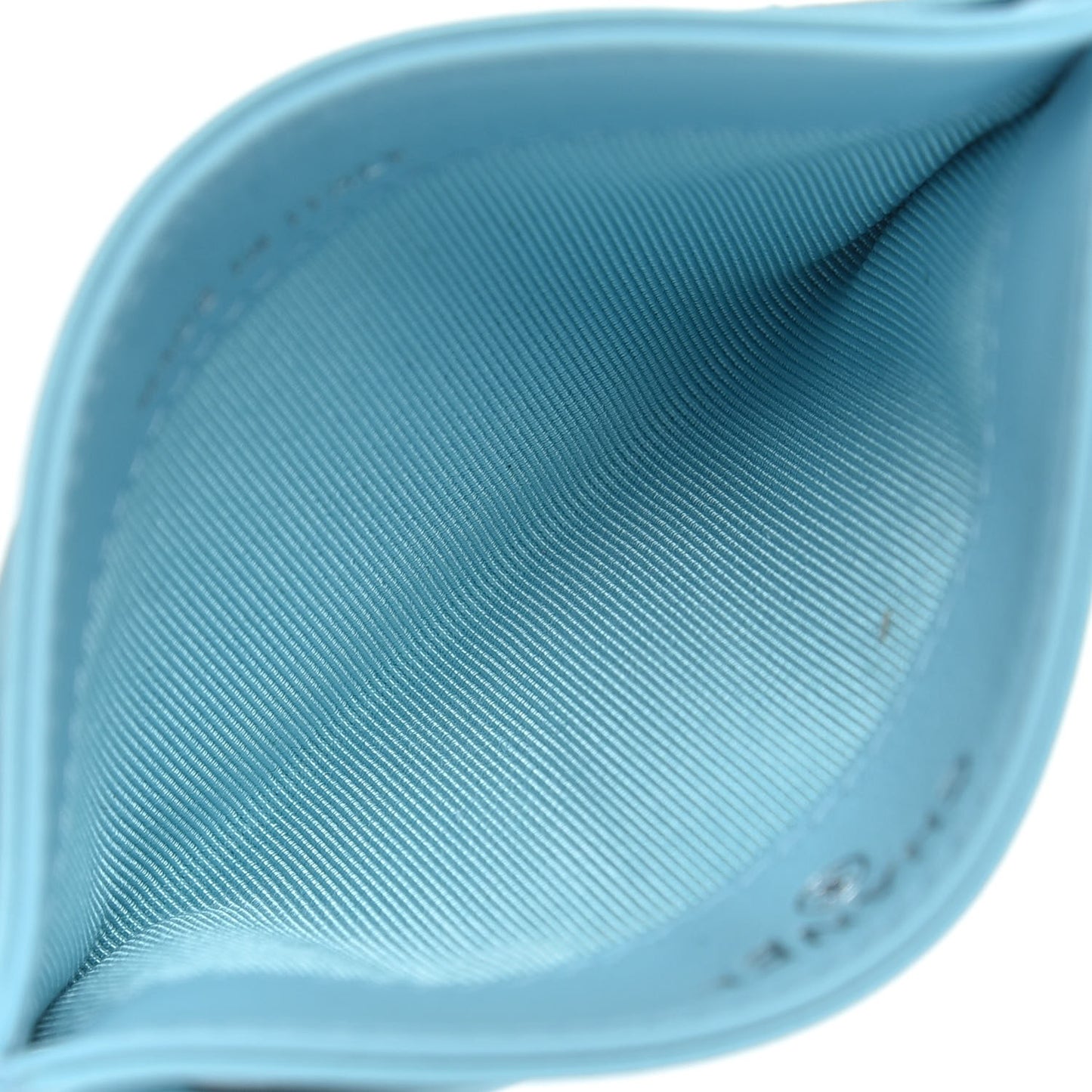 Lambskin Quilted Card Holder Neon Blue