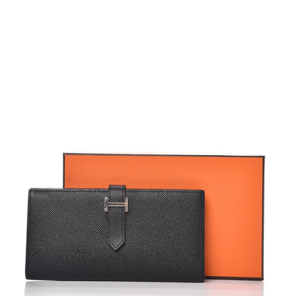 Hermes Epsom Bearn Gusset Wallet Black 8 of 8