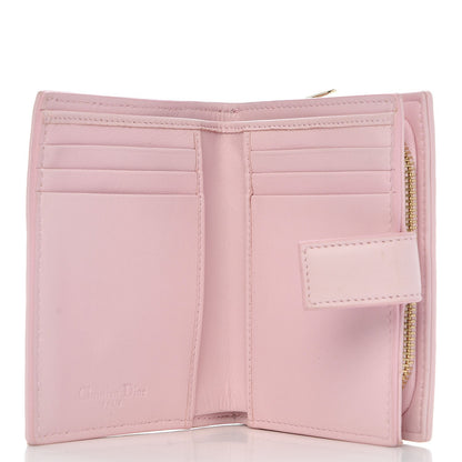 Christian Dior Lambskin Cannage Lucky Badge Eden Wallet Pink 5 of 8